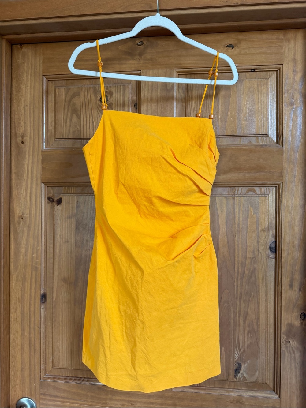 Zara Orange Spaghetti-Strap Mini Dress